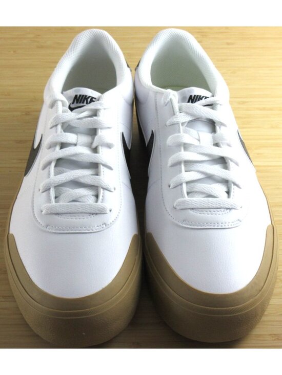 Nike Men's Court Shot Tennis Lifestyle Shoes White Black Gum Bottom Sizes NIB - Picture 3 of 7